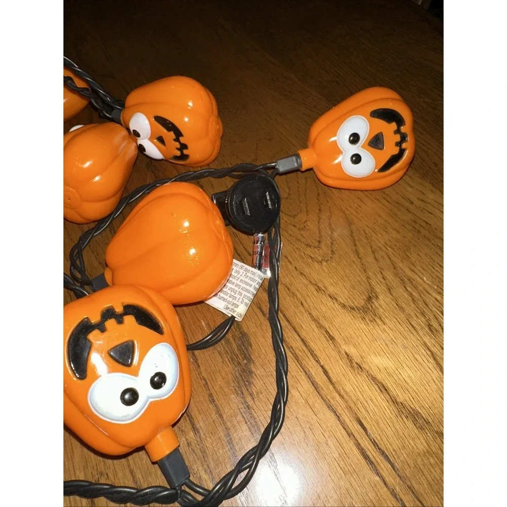 Blow Mold Jack-O-Lantern / Pumpkin Halloween String Lights Tested
